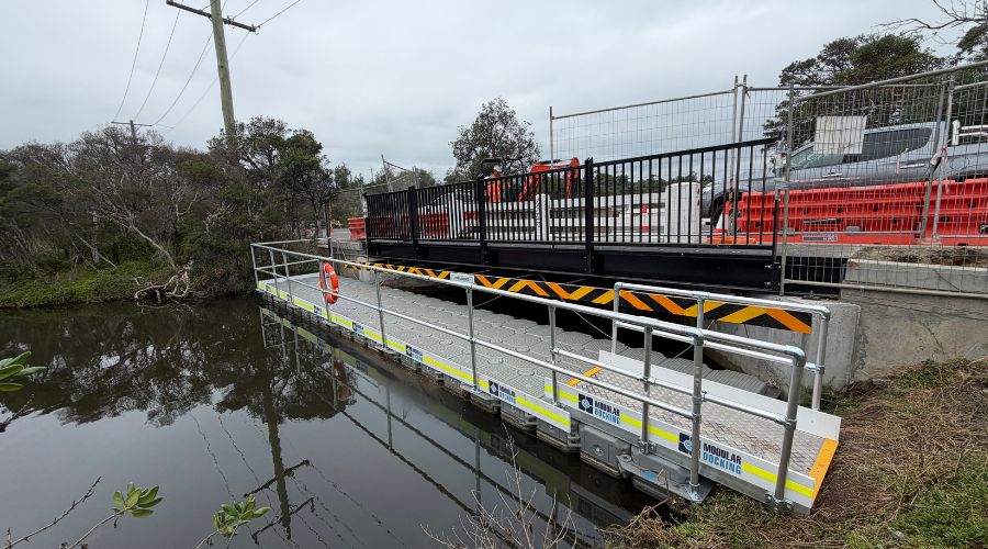 Bridge Inspection access with custom modular docking