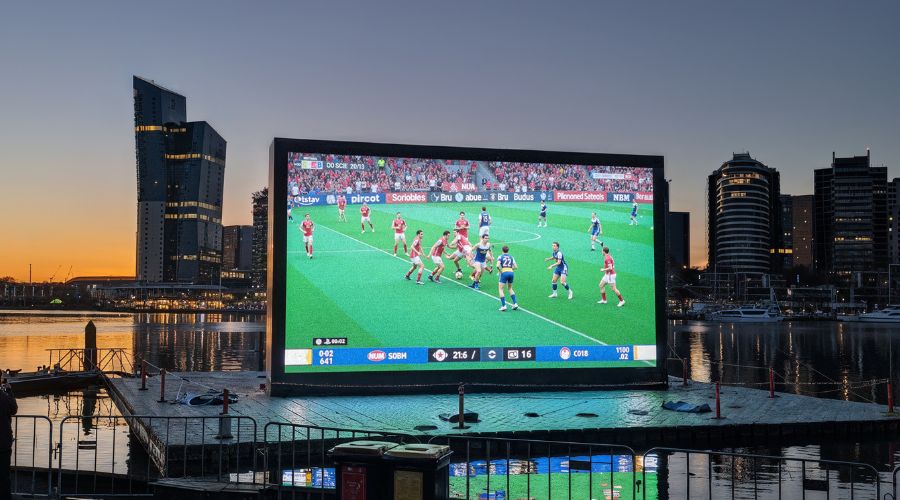 Large digital screen for floating events