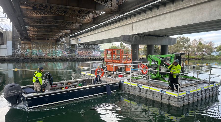 Workboat hire for commercial works such as wharf repairs and bridge repairs