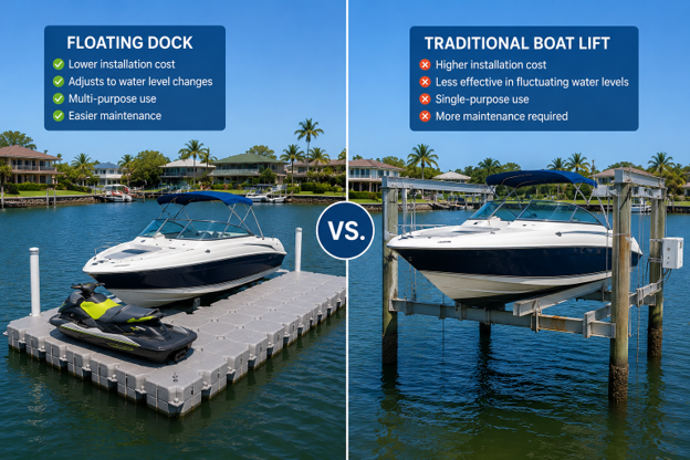 How Do Floating Docks Compare With Traditional Boat Lifts
